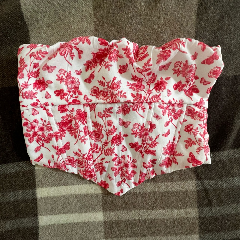 PRINCESS POLLY crop floral bustier